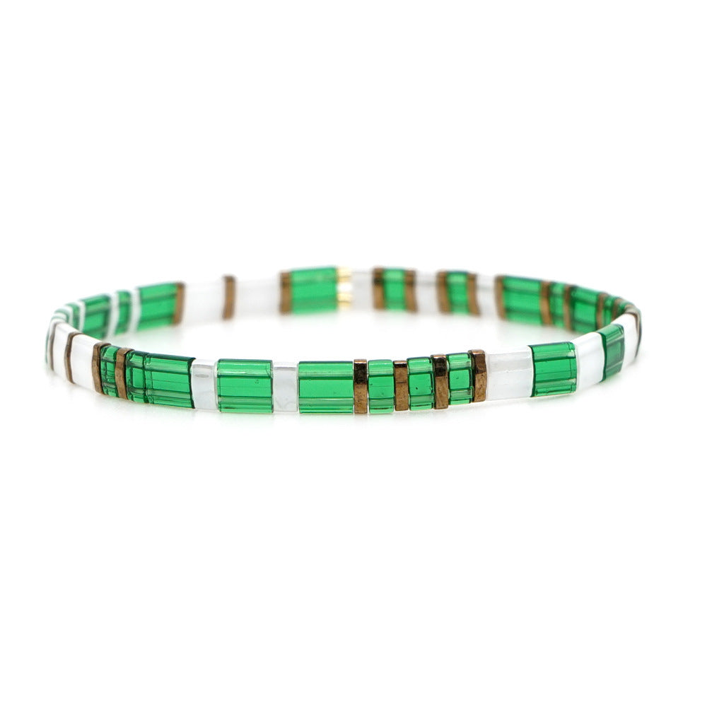 Tiramisu Rainbow Bead Bracelet Couple