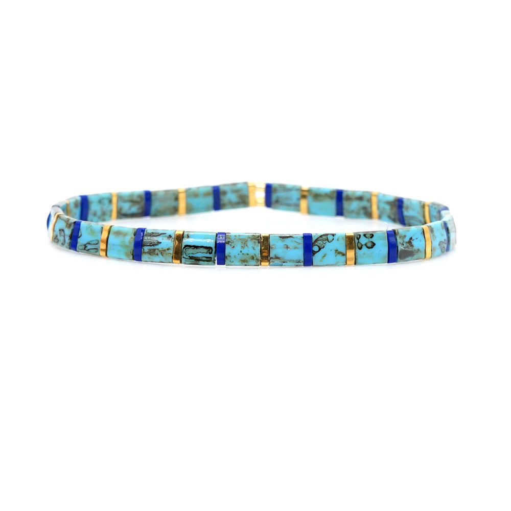 Tiramisu Rainbow Bead Bracelet Couple