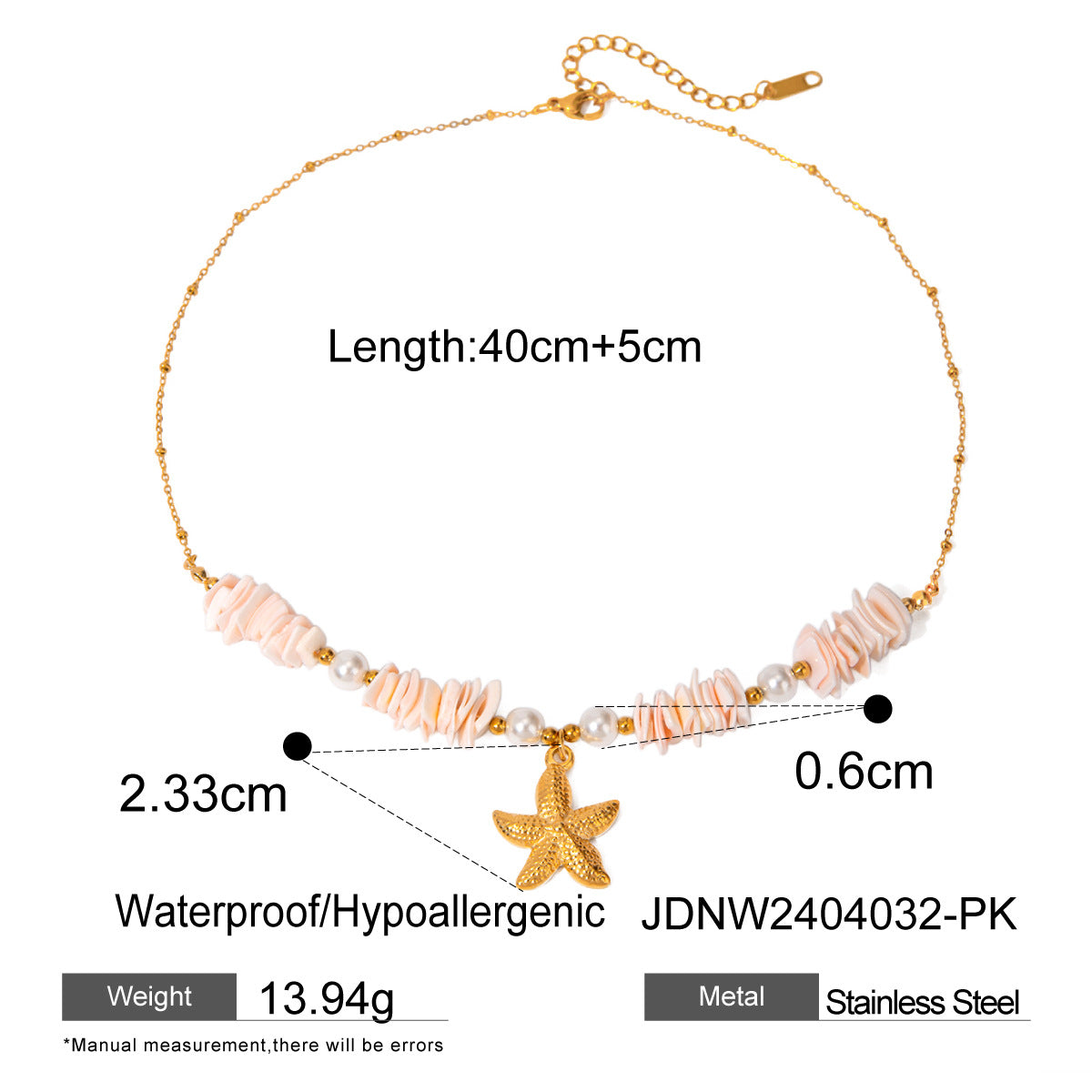 Titanium Steel Shell Pearl Necklace