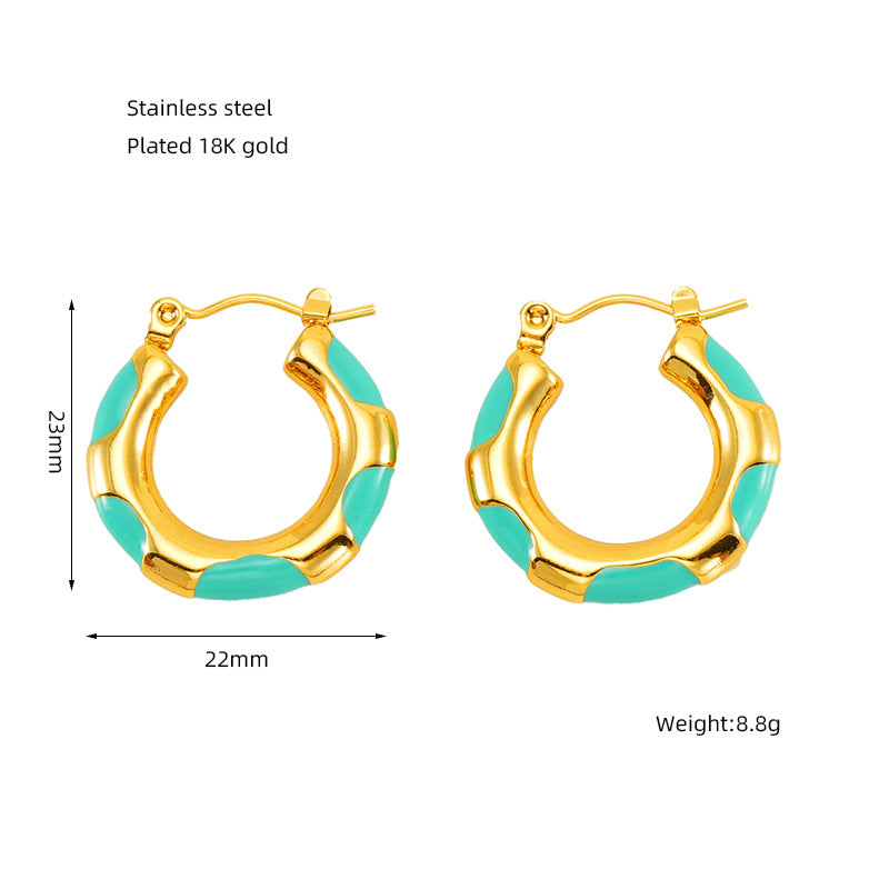 Vintage Enamel Earrings