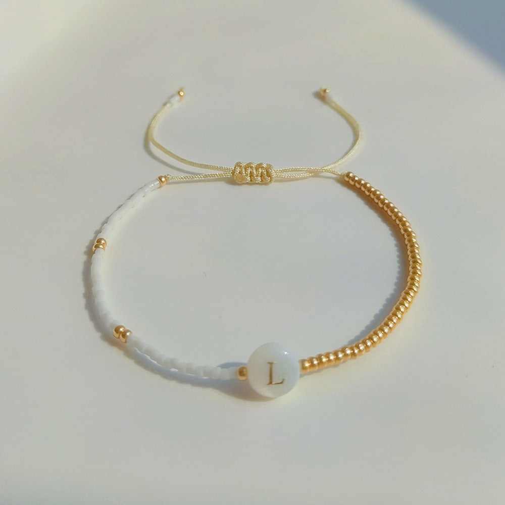 Seashell Alphabet Bracelet