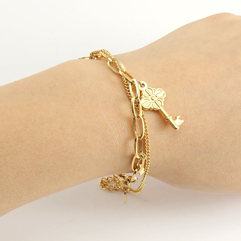 Stainless Steel Key Bracelet