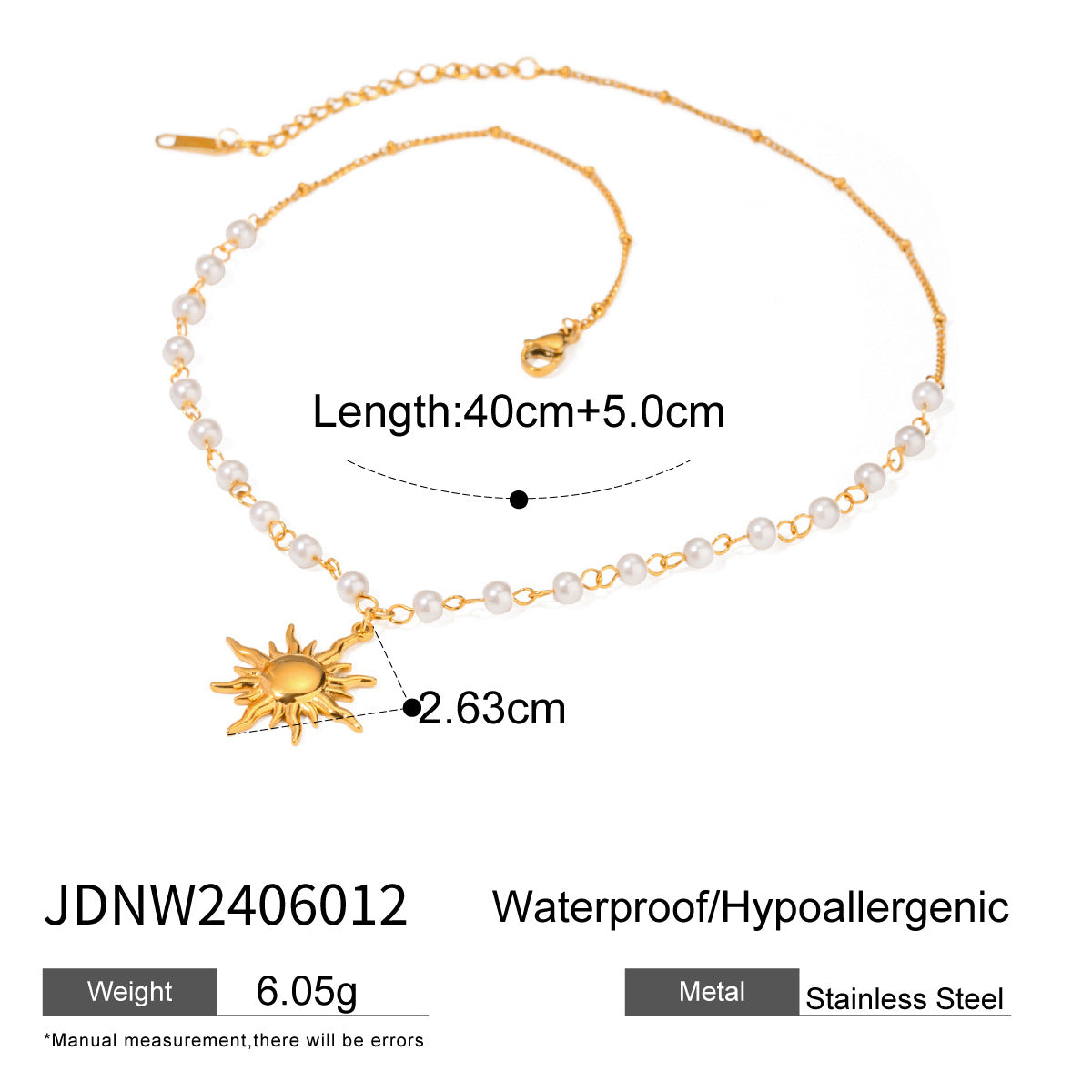 Titanium Steel Shell Pearl Necklace