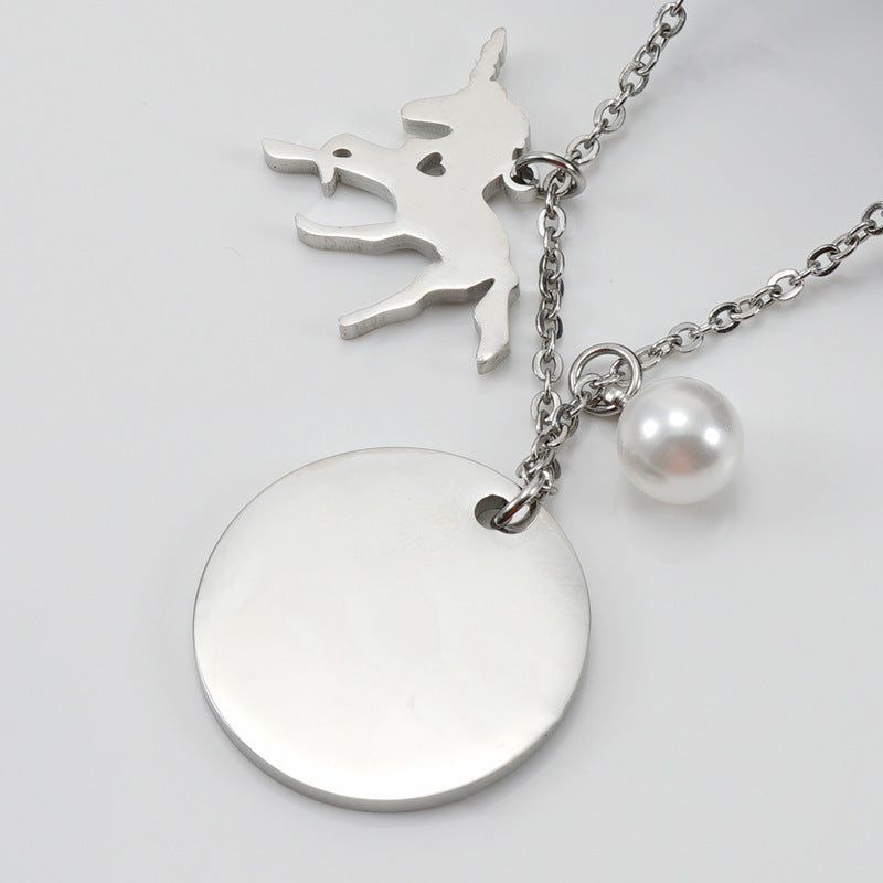 Unicorn Necklace/Horse Titanium Bracelet