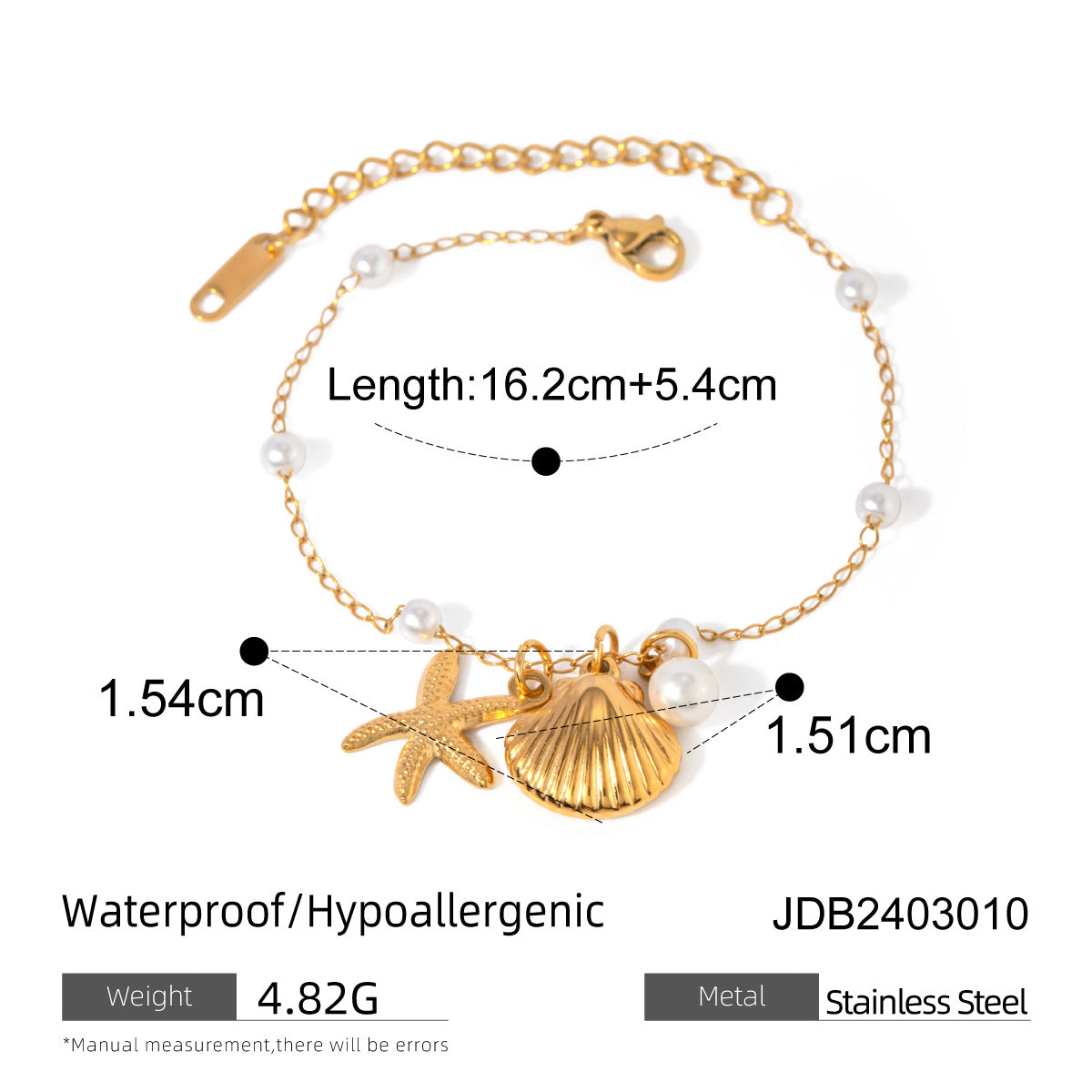 Titanium Steel Shell Pearl Necklace