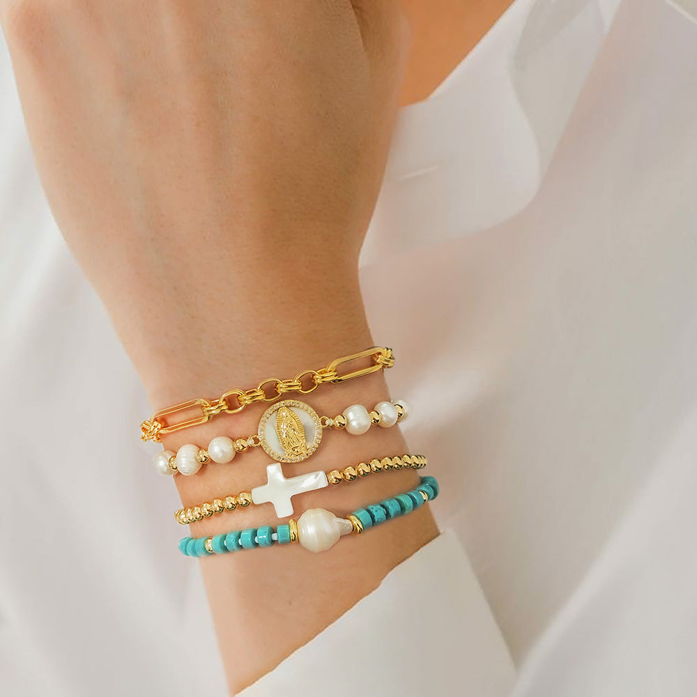 Multi layered beaded hand jewelry