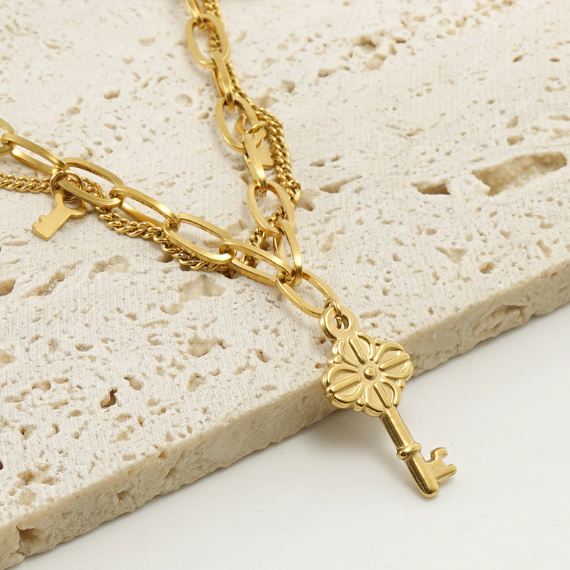 Stainless Steel Key Bracelet