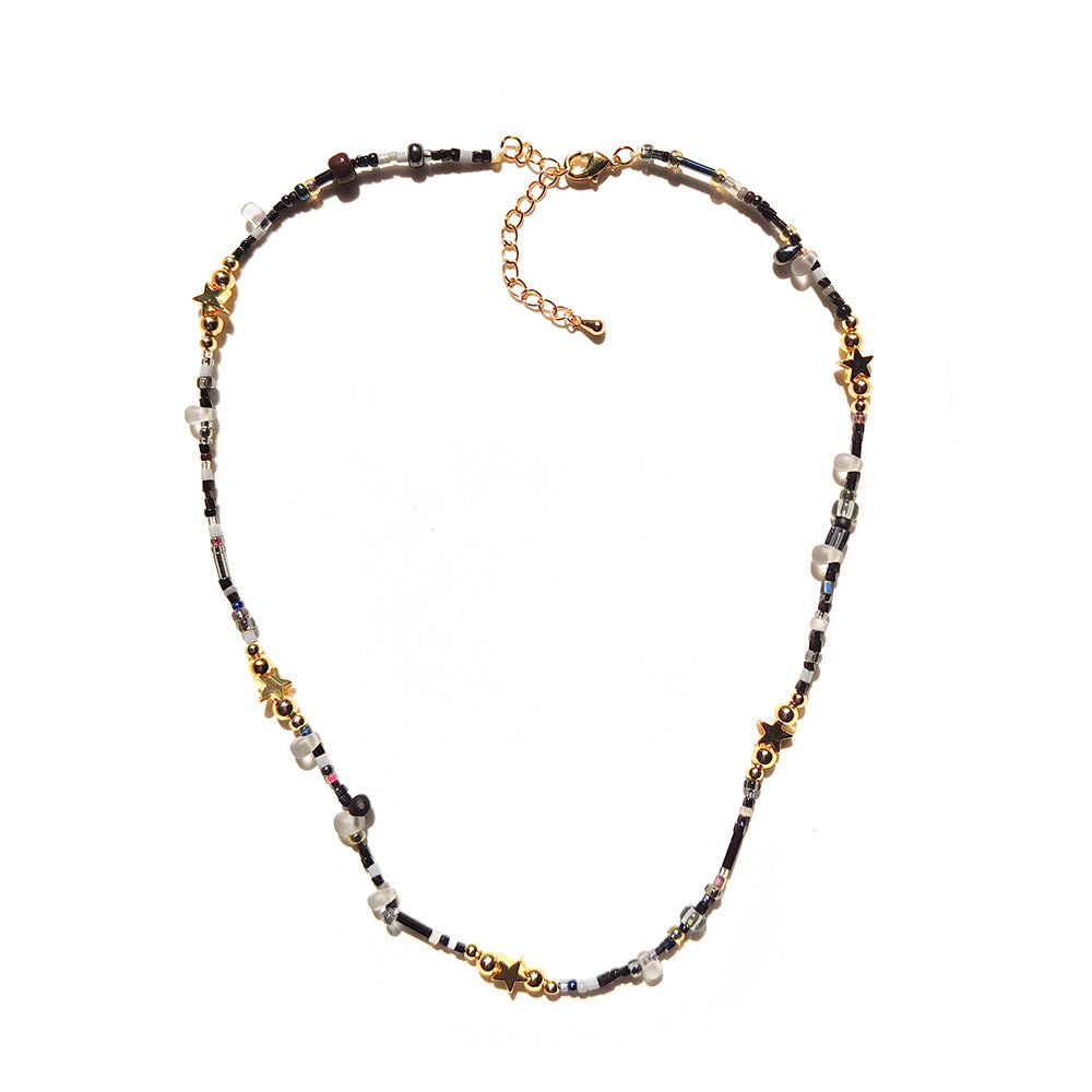 Stained Glass Rice Bead Necklace