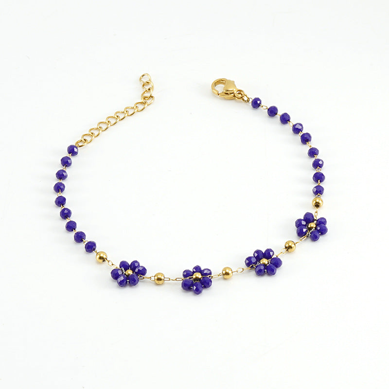 Crystal Flower Bracelet