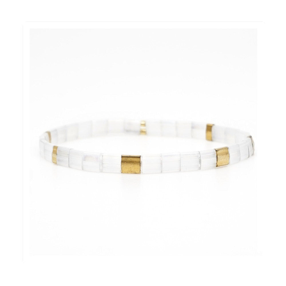 Tiramisu Rainbow Bead Bracelet Couple