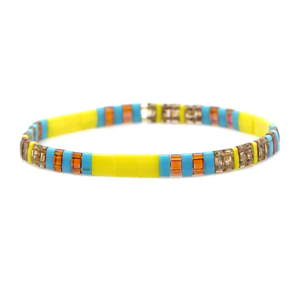 Tiramisu Rainbow Bead Bracelet Couple