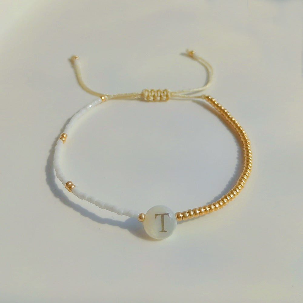 Seashell Alphabet Bracelet