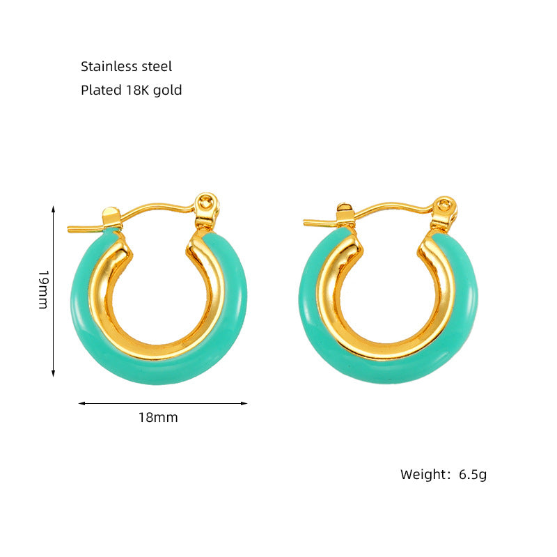 Vintage Enamel Earrings