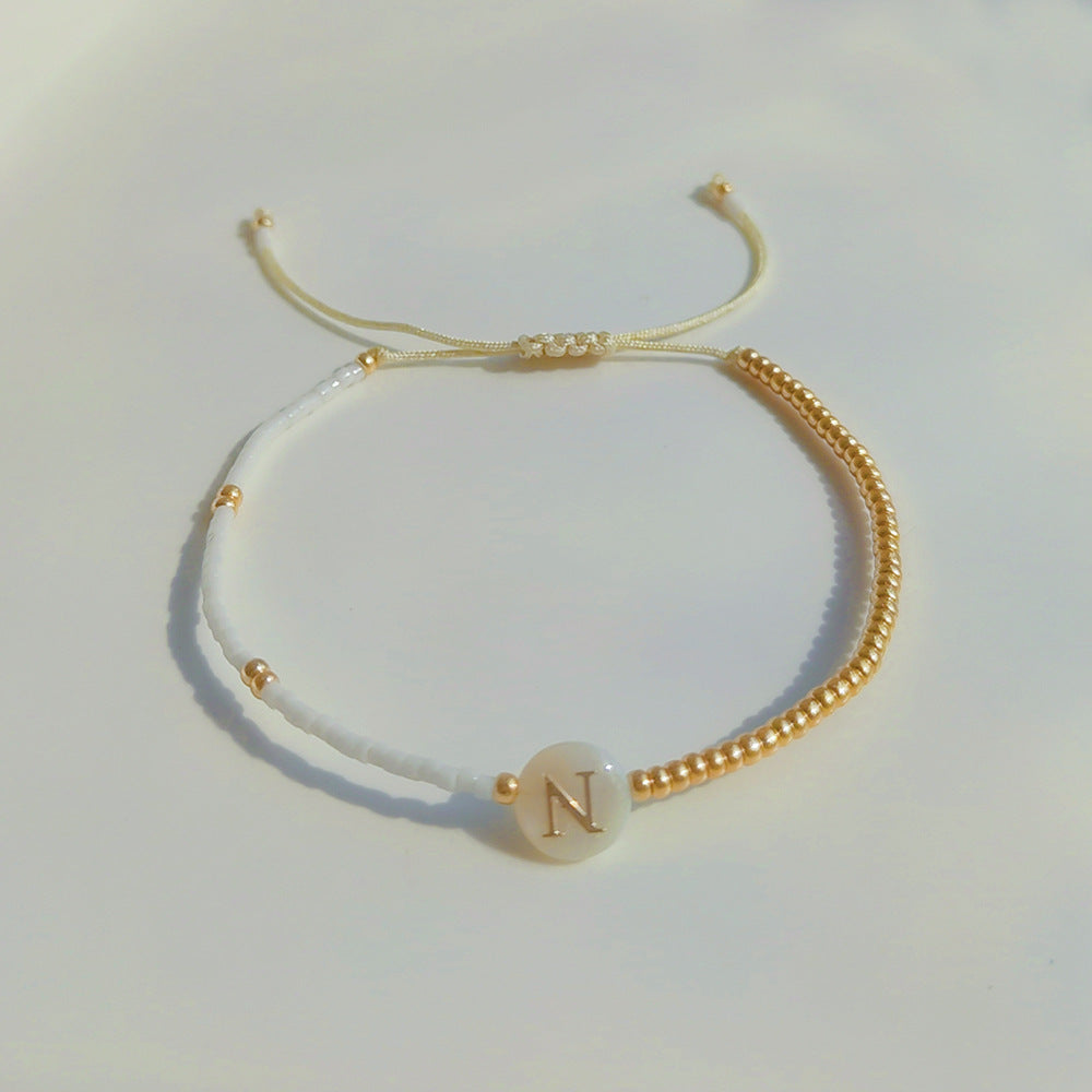 Seashell Alphabet Bracelet