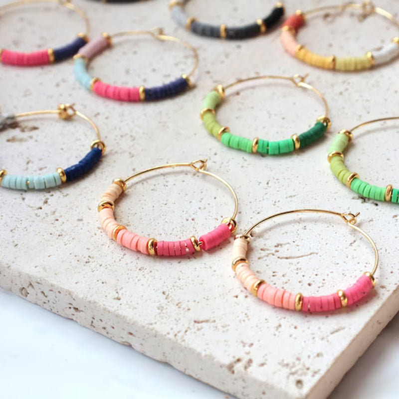 Colorful Soft Ceramic Pieces Earrings