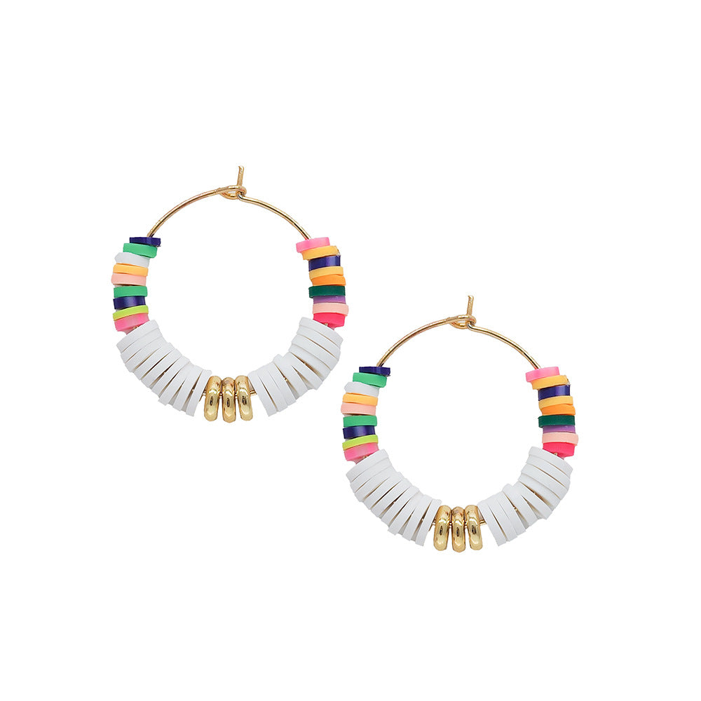 soft ceramic large hoop earrings for women