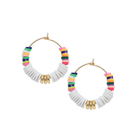 soft ceramic large hoop earrings for women