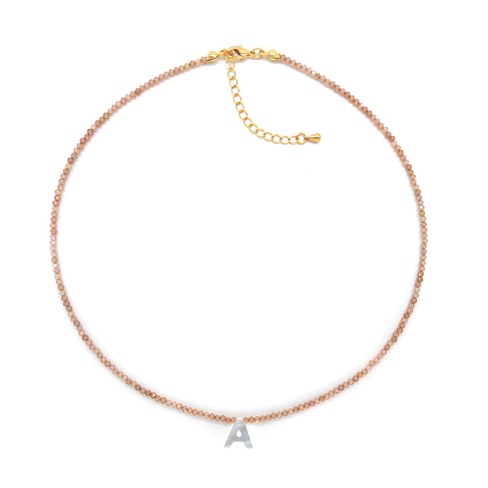 Natural Deep Sea Shell 26 Letter Necklace