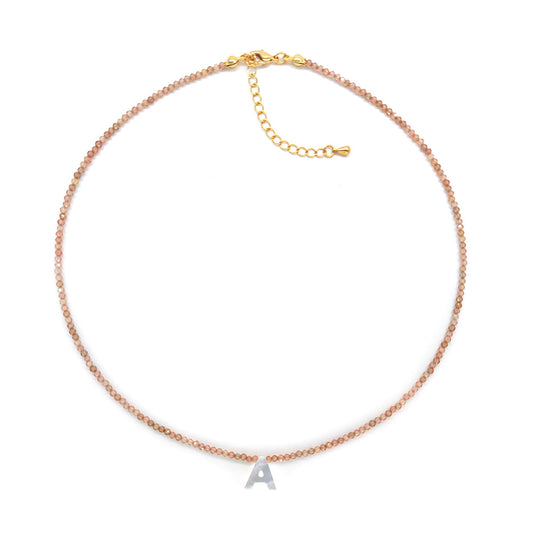 Natural Deep Sea Shell 26 Letter Necklace