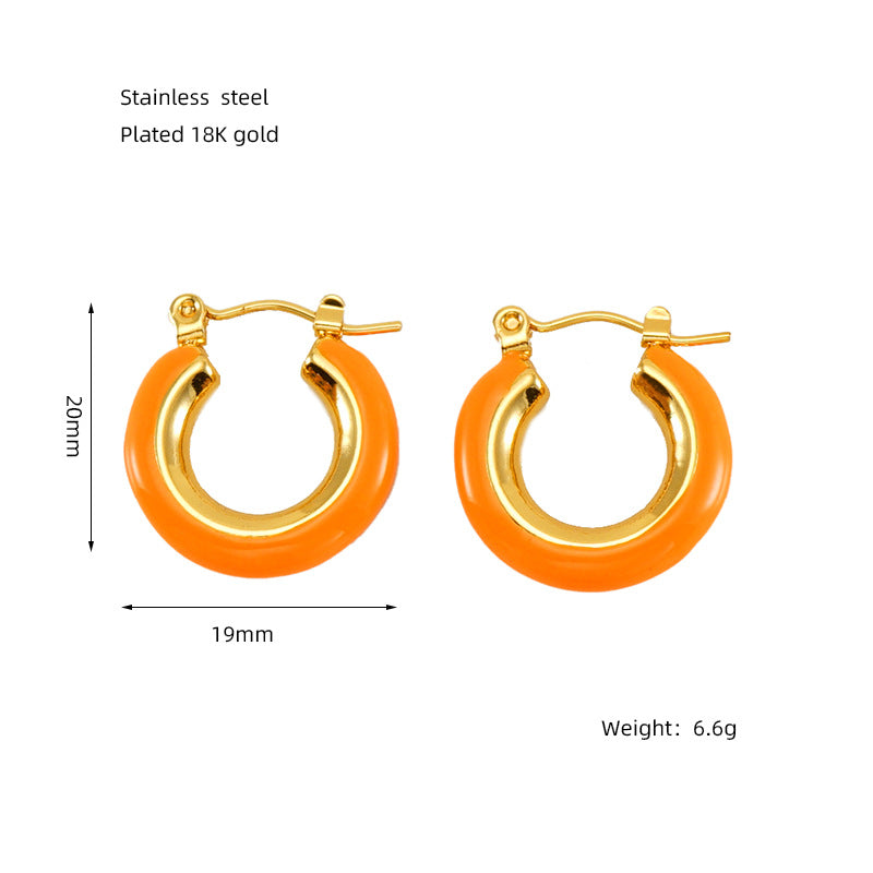 Vintage Enamel Earrings