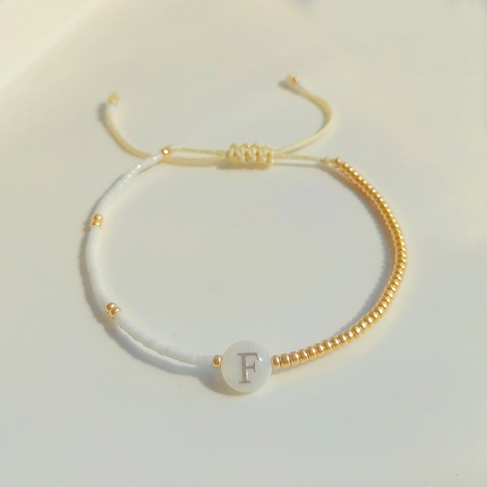 Seashell Alphabet Bracelet