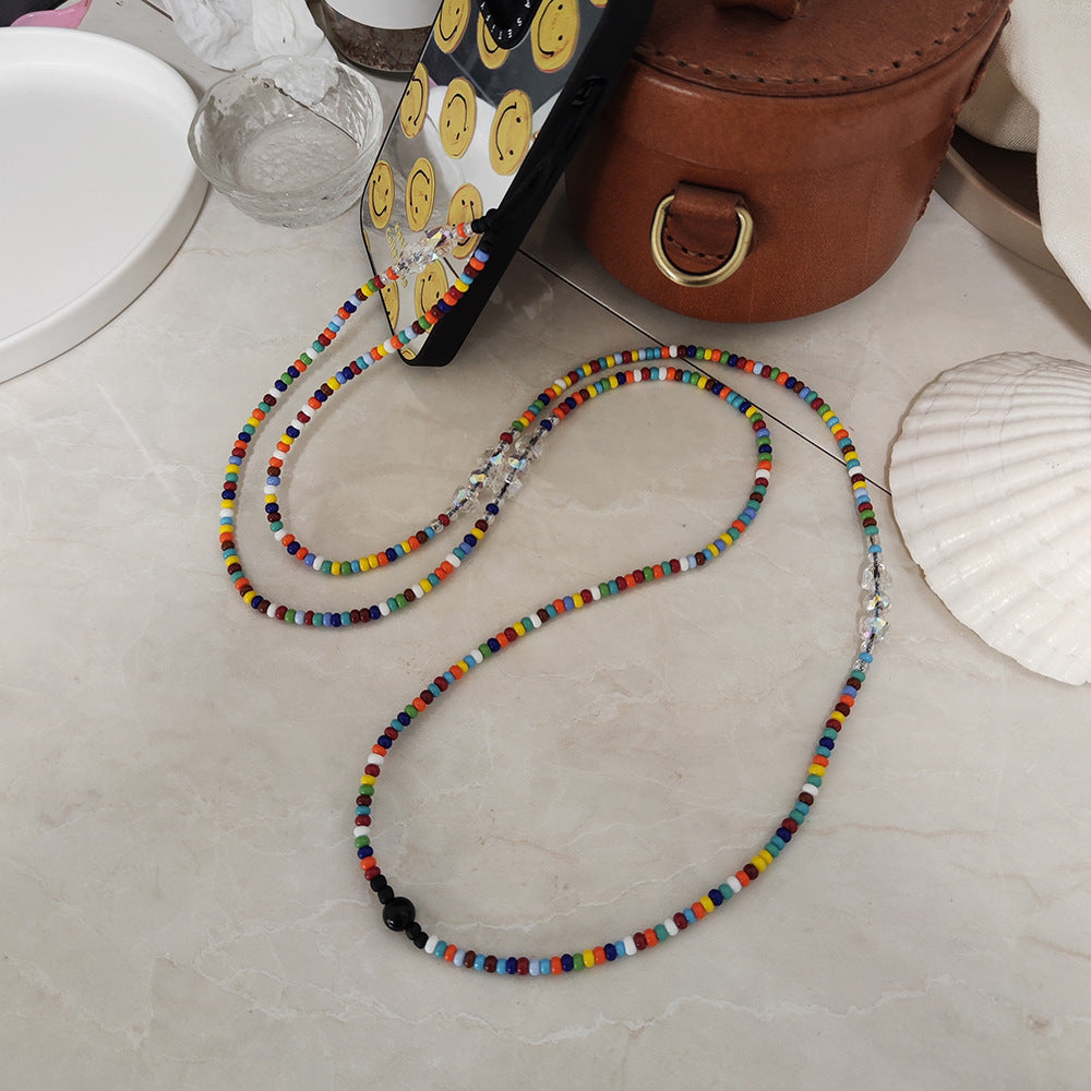 Rainbow Bead Mobile Phone Chain