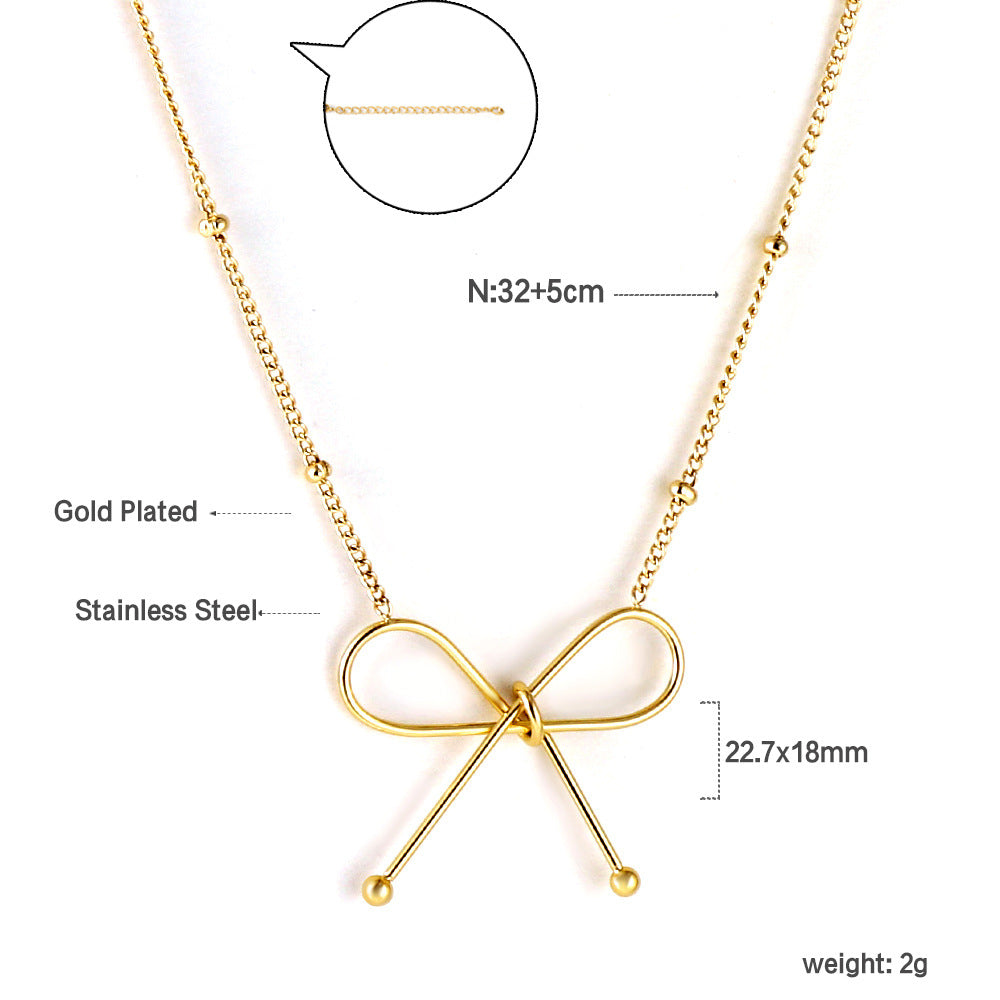 Hundred simple collarbone chain
