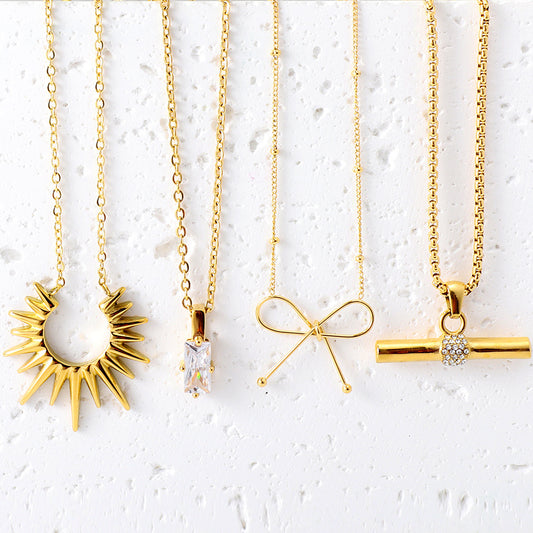 Hundred simple collarbone chain