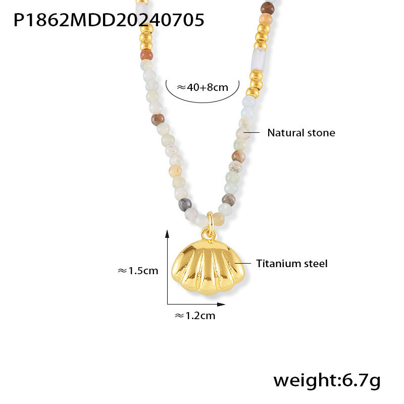 Shell with Zirconia Pendant