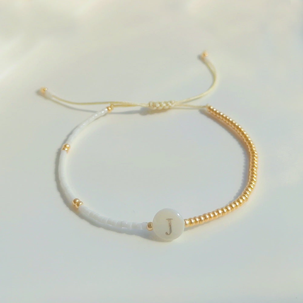 Seashell Alphabet Bracelet