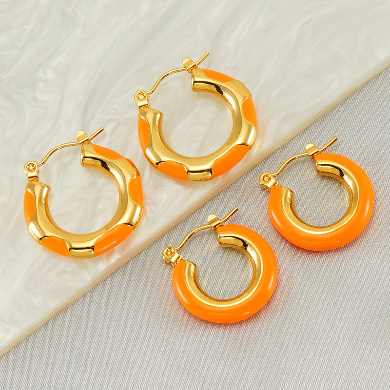 Vintage Enamel Earrings