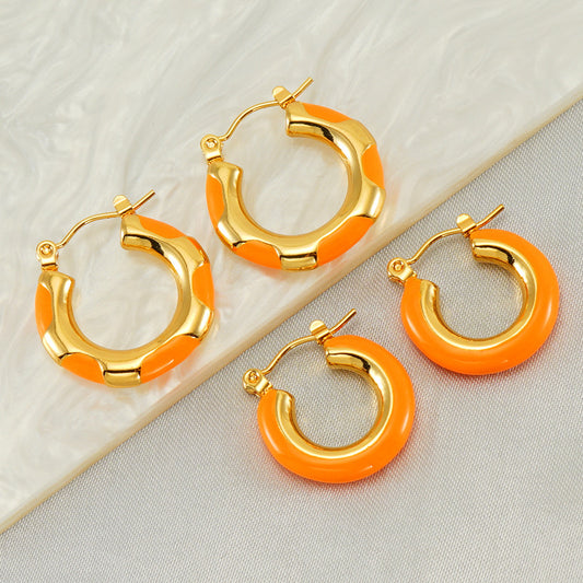Vintage Enamel Earrings