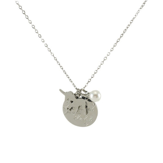 Unicorn Necklace/Horse Titanium Bracelet