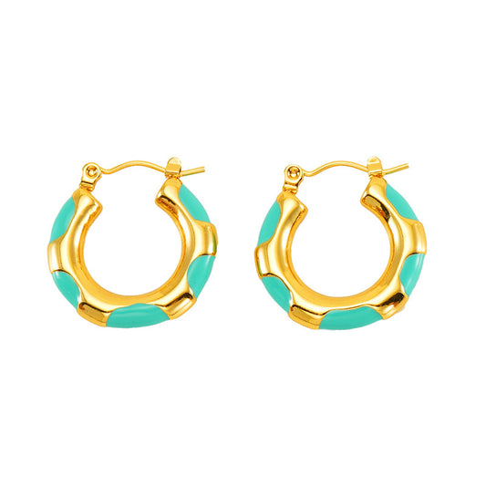 Vintage Enamel Earrings