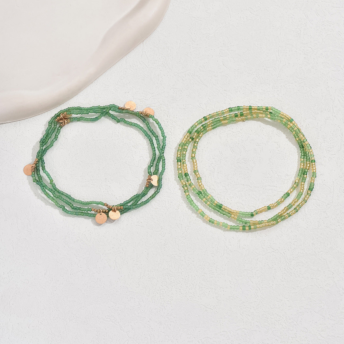 Gold Disc Bead Ankle Chain