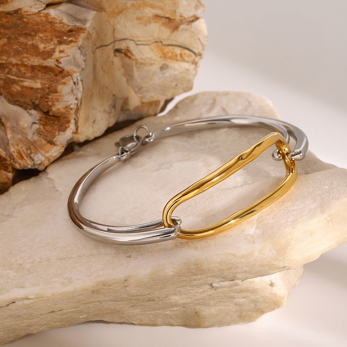 18k Stainless Steel Multi-color Geometric Bracelet