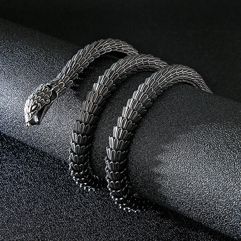 Creative Casting Snake Scale Men's Bracelet