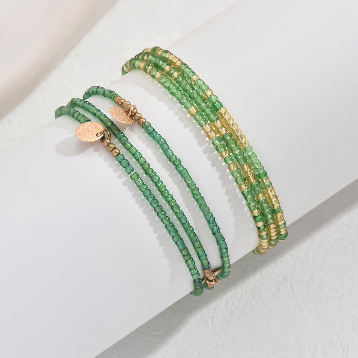 Gold Disc Bead Ankle Chain