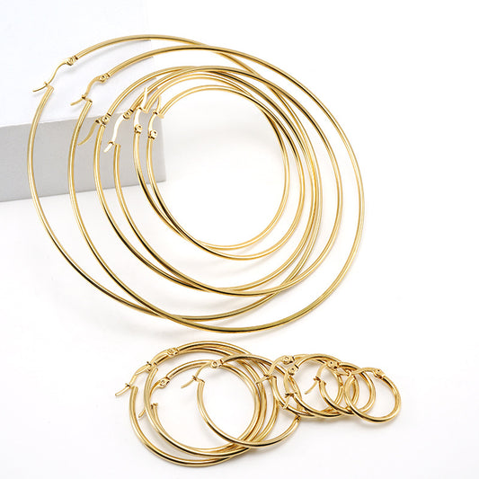 Round Snap Earrings