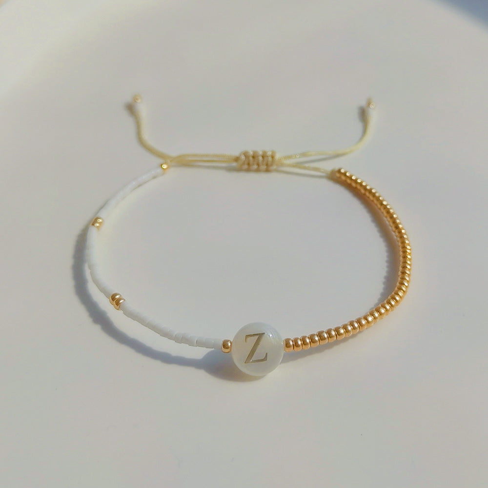 Seashell Alphabet Bracelet
