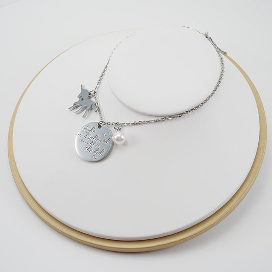 Unicorn Necklace/Horse Titanium Bracelet