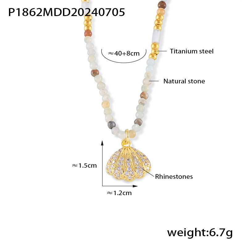 Shell with Zirconia Pendant