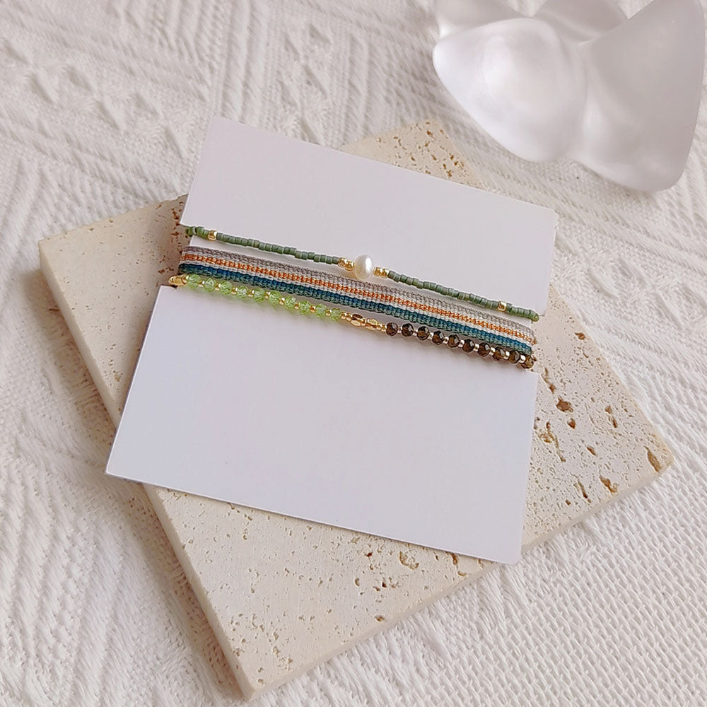Rice Beads Hand-Woven Bracelet