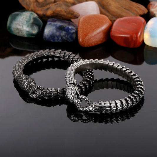 Creative Casting Snake Scale Men's Bracelet