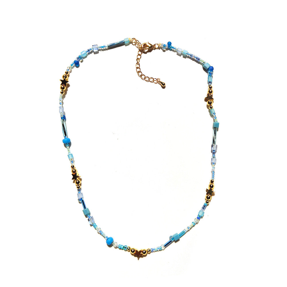 Stained Glass Rice Bead Necklace