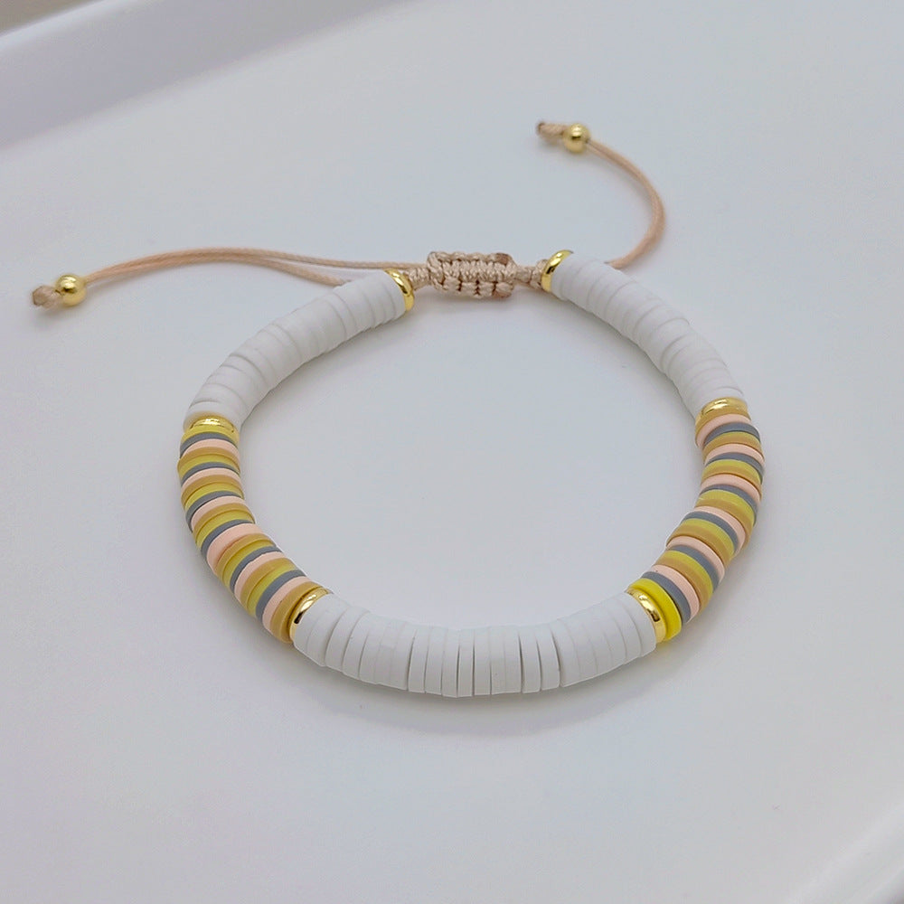 Stacked Soft Pottery Chip Bracelets