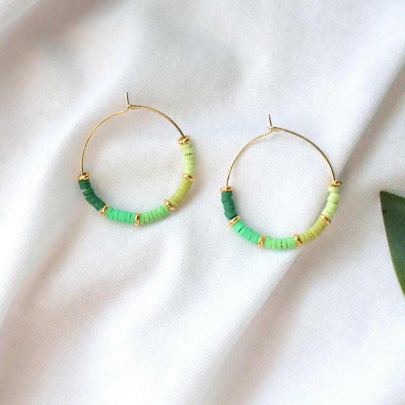 Colorful Soft Ceramic Pieces Earrings