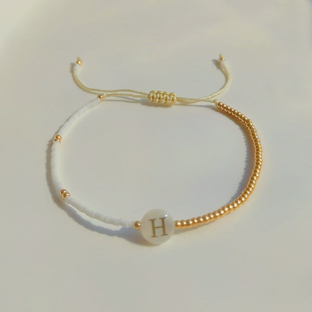 Seashell Alphabet Bracelet