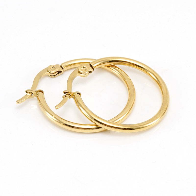 Round Snap Earrings