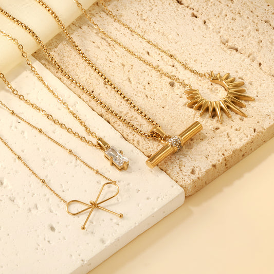 Hundred simple collarbone chain